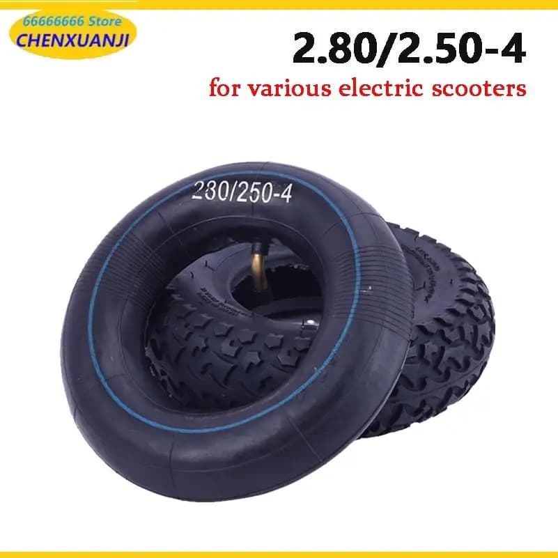 2.80/2.50-4 Tire Inner Tube Set Electric Scooter Balance Bicycle Handcart Wheel Inner Tube Inflatable Tire,Non slip Rubber Tire