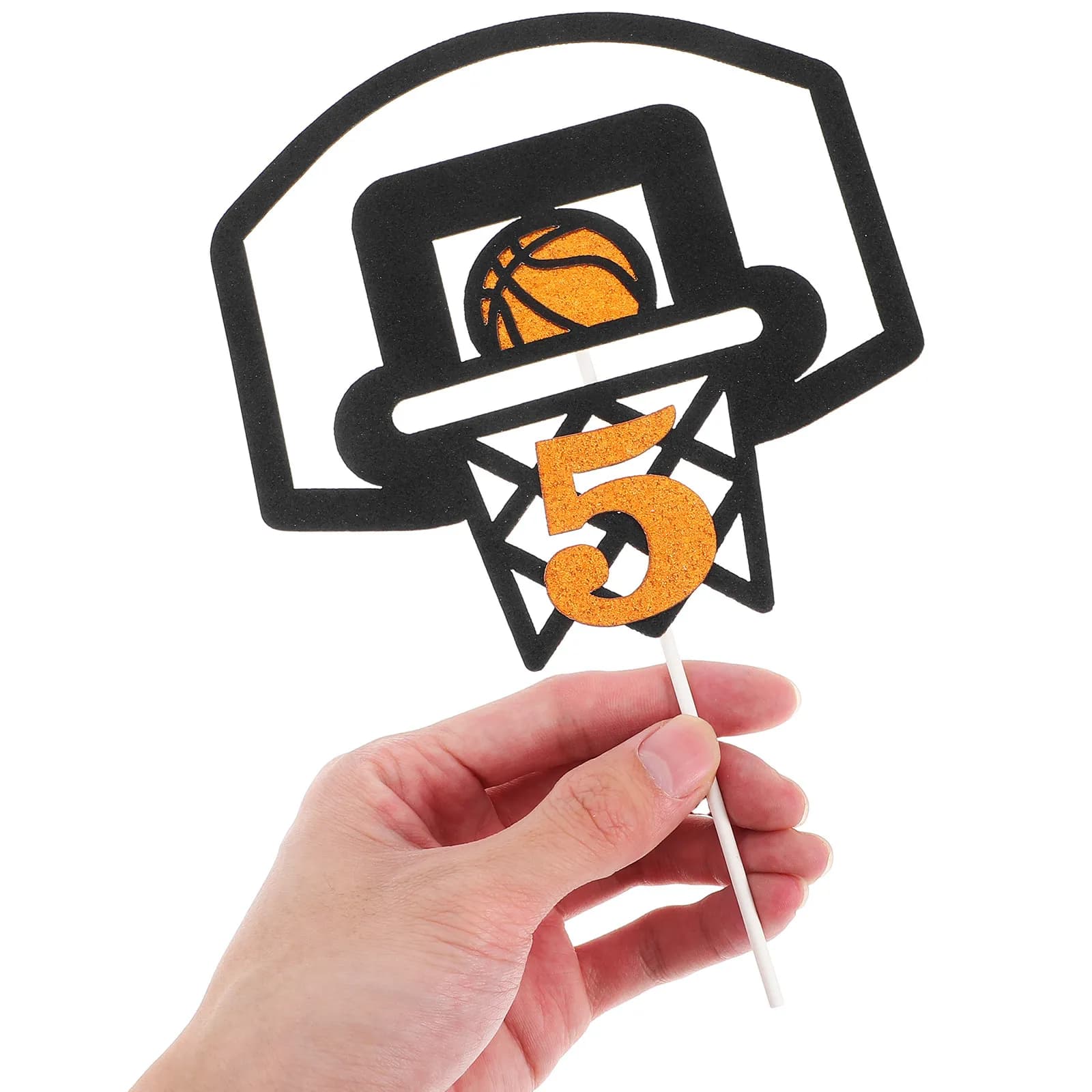 Basketball Cake Topper for 5 Birthday Shower Party Decorations Decors