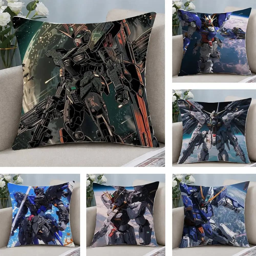 Mobile Suit Gundam Gundam Aerial Plush - Federa per cuscino in morbido peluche corto, per divano, camera da letto, idea regalo