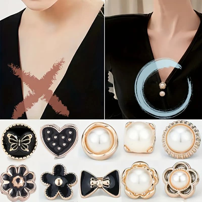 10 bottoni alla moda senza cuciture per camicie e abiti, per evitare perdite di luce, decorare borse e vestiti, evitare guasti al guardaroba