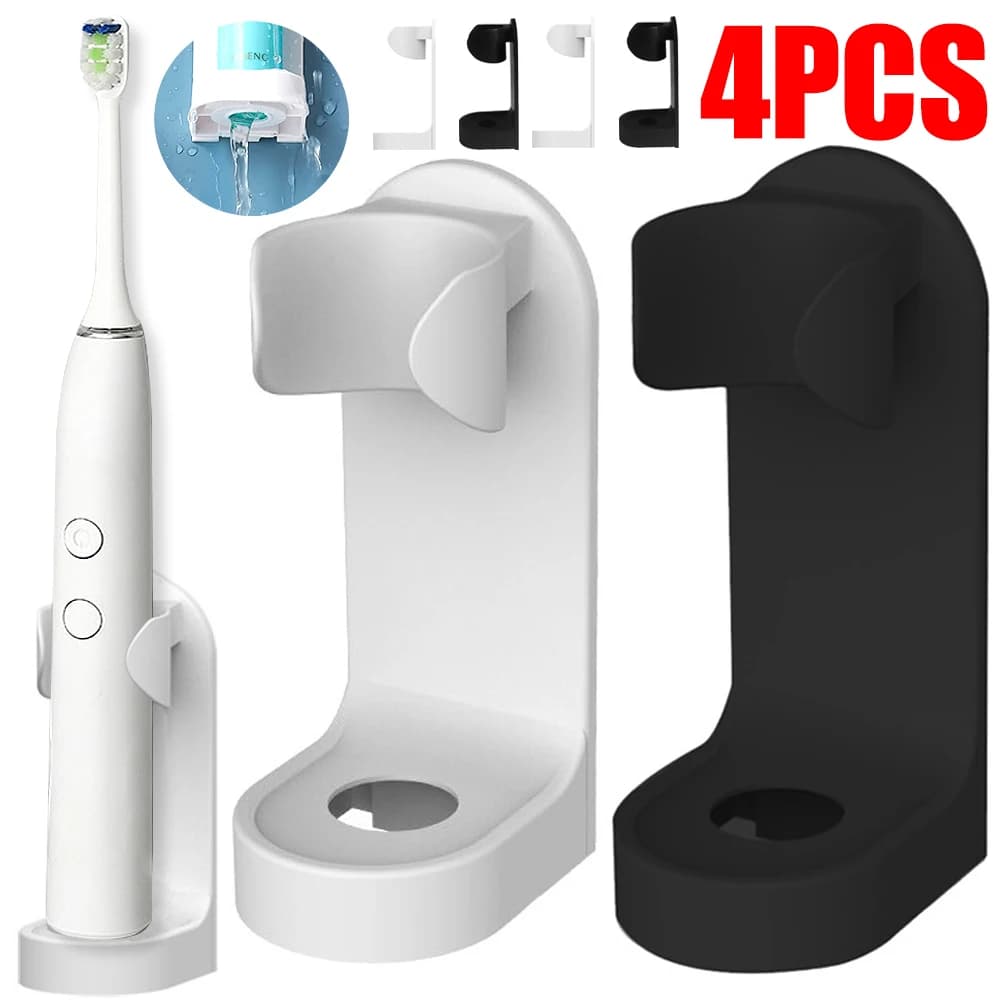 Wall-mounted electric toothbrush holder Plastic toothbrush hook Shelves space saving shelves Home bathroom accessories