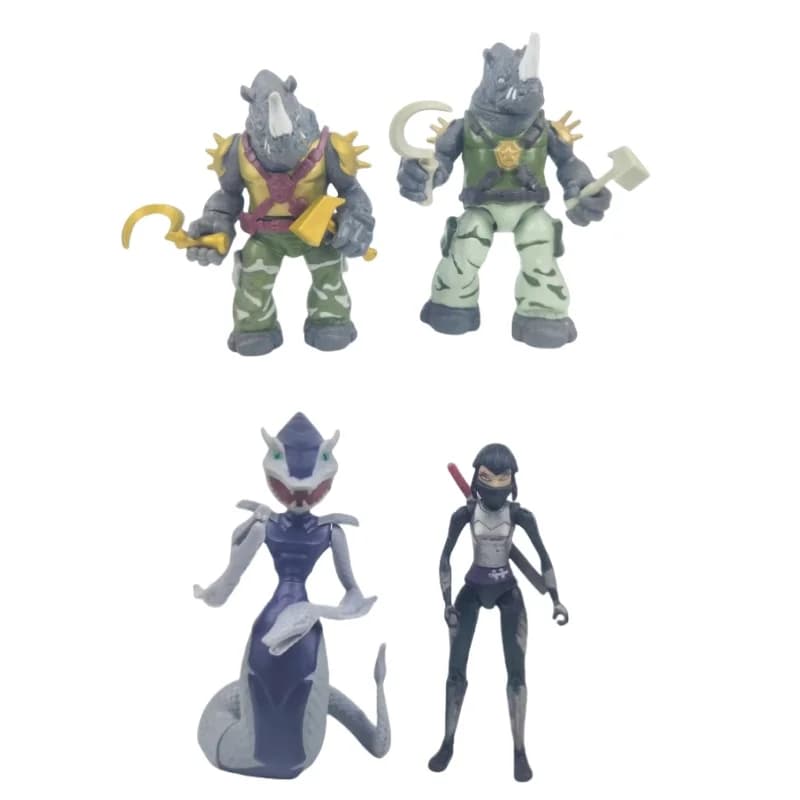 In Stock Genuine Turtles Karai‌‌ The Foot Clan Action Figures Rhinoceros Anime Model Doll Desktop Decoration