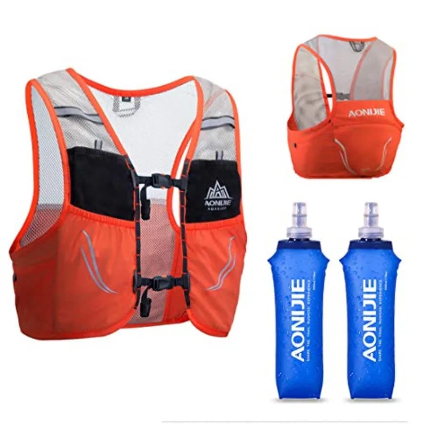 Gilet da Corsa Lovtour Hydration Race Vest 2.5L, Zaino Leggero con 2 Borracce Morbide per Maratoneti, Corsa e Ciclismo