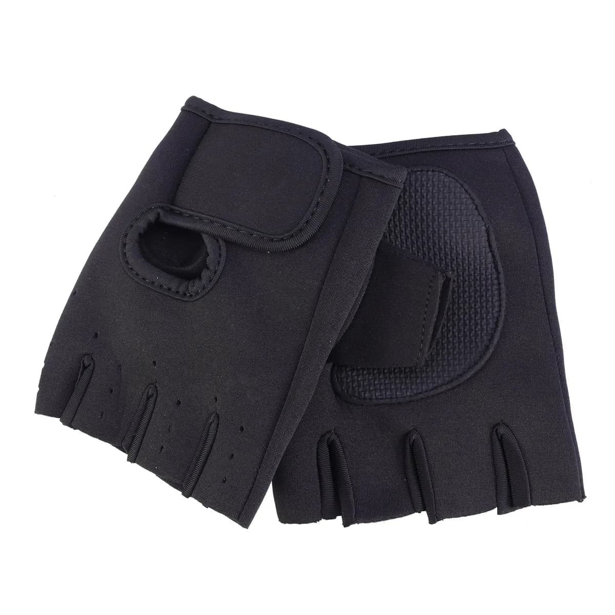 One Pair Black Size L Anti-Slip Half Finger Gloves Professional Cycling Bodybuilding Fitness Gym Protective Exercise