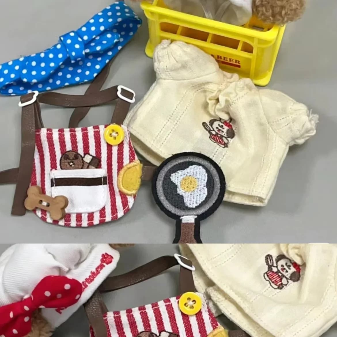 Set di vestiti per bambole "Puppy Kitchen" e "Little Rabbit" della serie Kitchen per bambole da 20 cm per le modifiche dei costumi