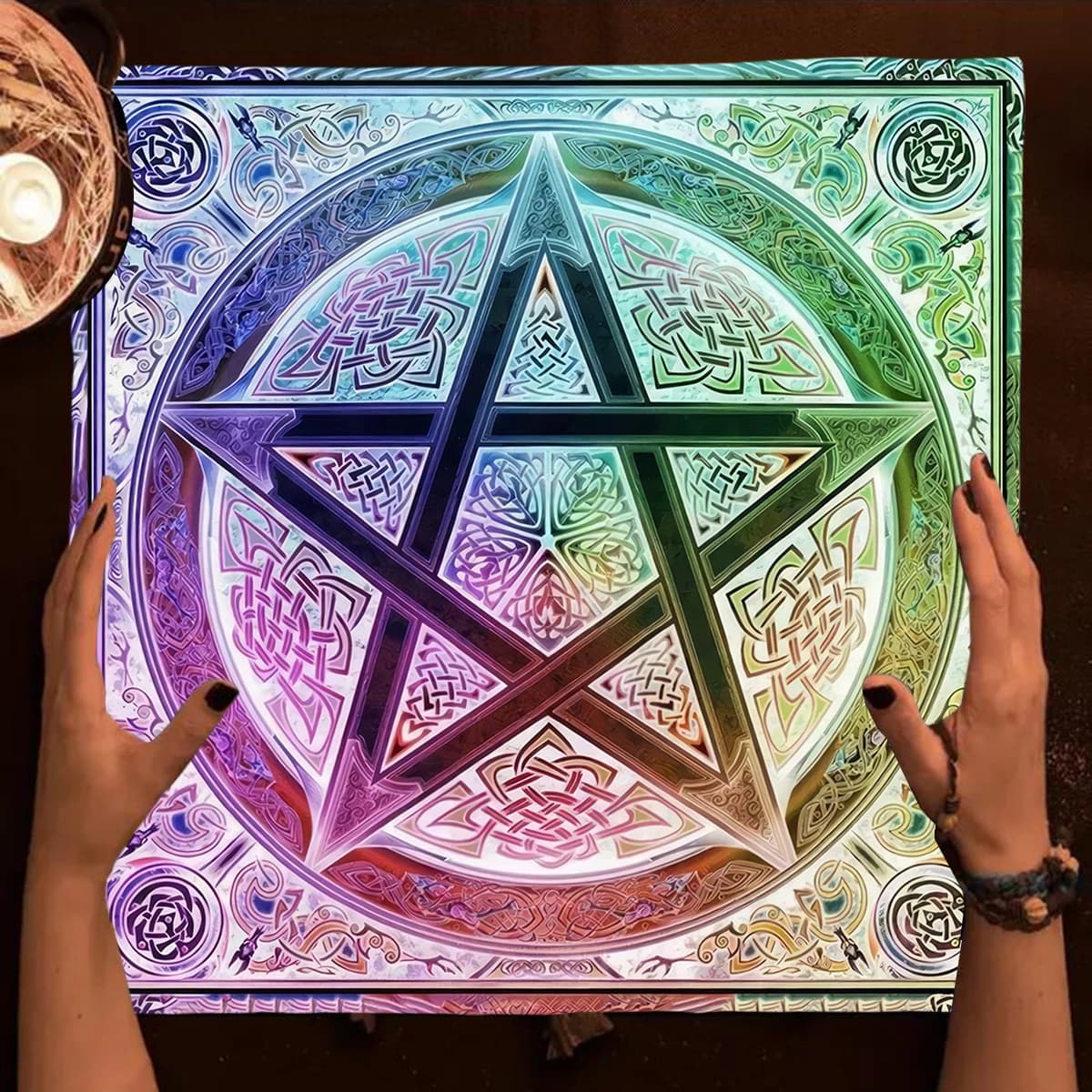 Panno per altare Tovaglia per tarocchi stellato Dodici costellazioni Love Carriera Tovaglia per carta oracolo Panno per divinazione