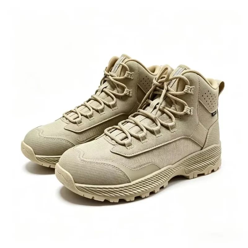 Popular High Top Anti Slip Men's Outdoor Hiking Boots Wear Resistant and Breathable Off-road Desert Boots Thick Soled Work Shoes