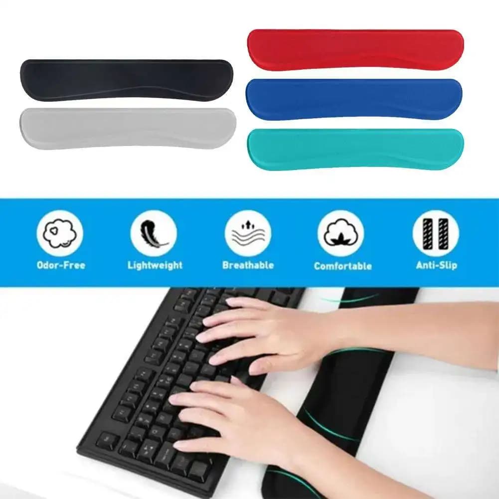 EVA 1Pc Tastiera Poggiapolsi Pad Mouse Polso Gomito Resto Morbido Memoria Gomma Scrivania Computer Facile Schiuma Per Supportare Pad Pulito Gioco P9O3