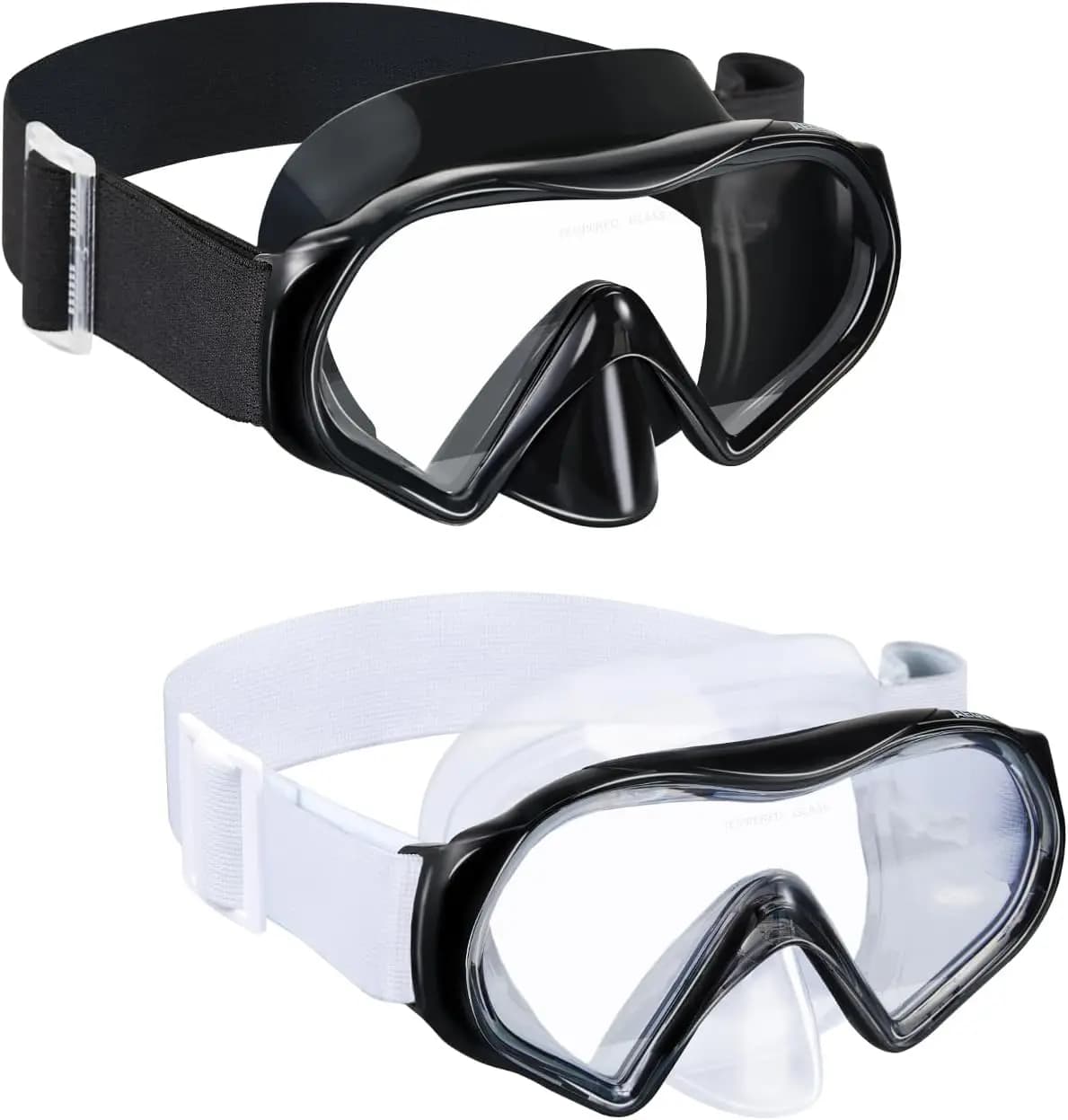 Maschera da snorkeling Wide View antiappannamento e anti-UV per immersioni subacquee, 180 ° Visione panoramica, a prova di perdite, cinturino regolabile