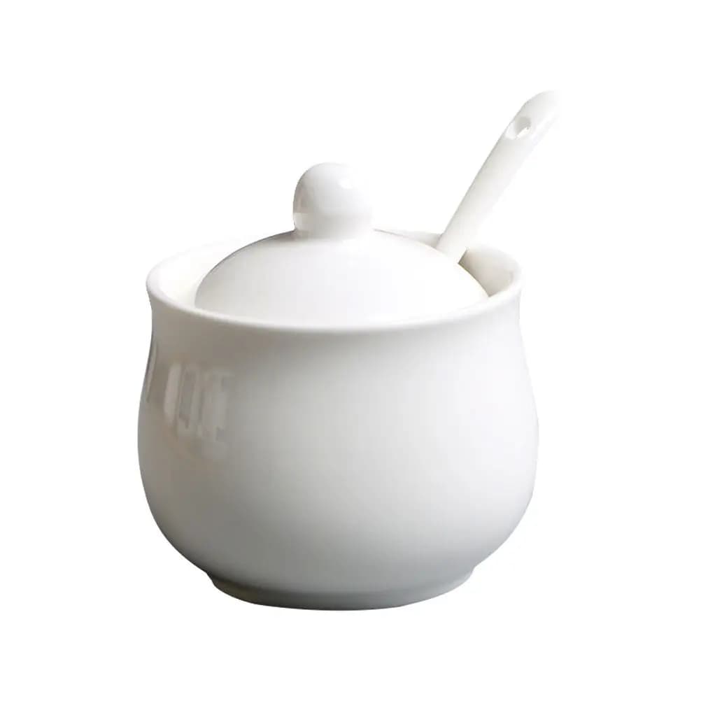 Set di 1 Barattolo in Ceramica per Spezie, Contenitore Sicuro per Sale di Grado Alimentare, Contenitore per Pepe, Porta Olio di Peperoncino, Accessorio Decorativo per Cucina