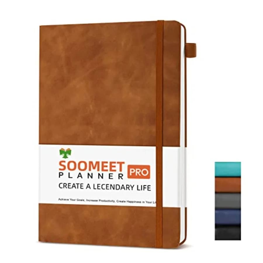 Lined Journal Notebook, 200 Pages, Leather Hardcover Notebooks, A5 College Ruled Thick Classic with Pen Loop Notebook Journals
