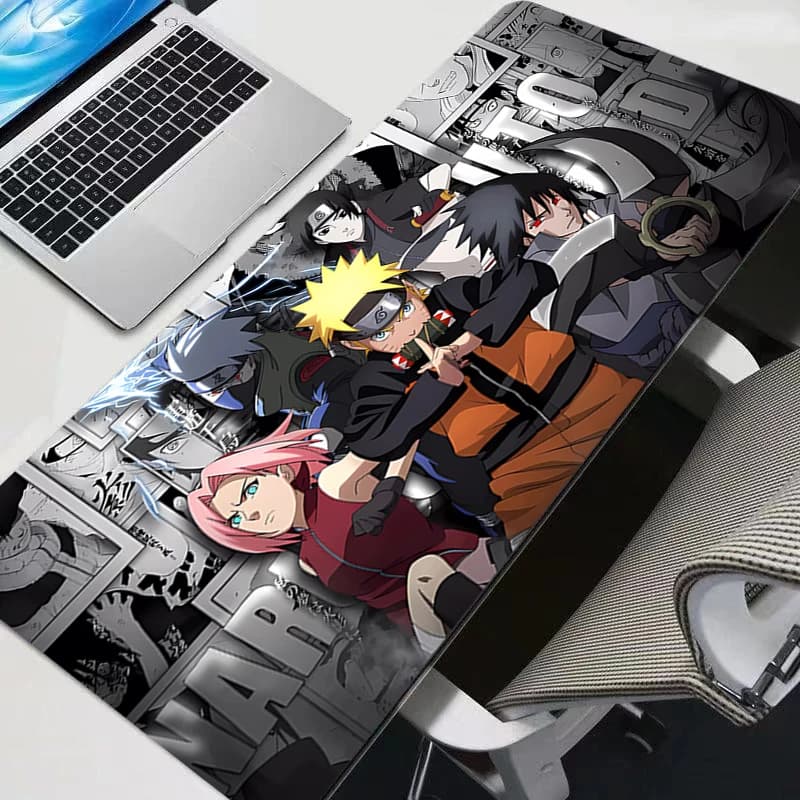 Tappetino per mouse squisito Naruto Uzumaki, accessori da gaming, tappetino da scrivania per computer, tappetino antiscivolo per tastiera, tappetino per mouse anime di tendenza