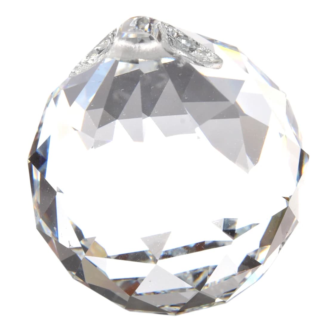 Sfera pendente in cristallo con decorazione sfaccettata Feng Shui da 40MM (trasparente)