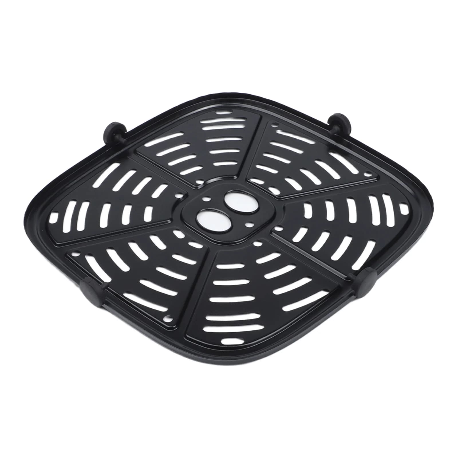 1 pezzo di piastra antiaderente in acciaio al carbonio nero per friggitrice ad aria Holstein Housewares, padella da cucina con manico e paraurti