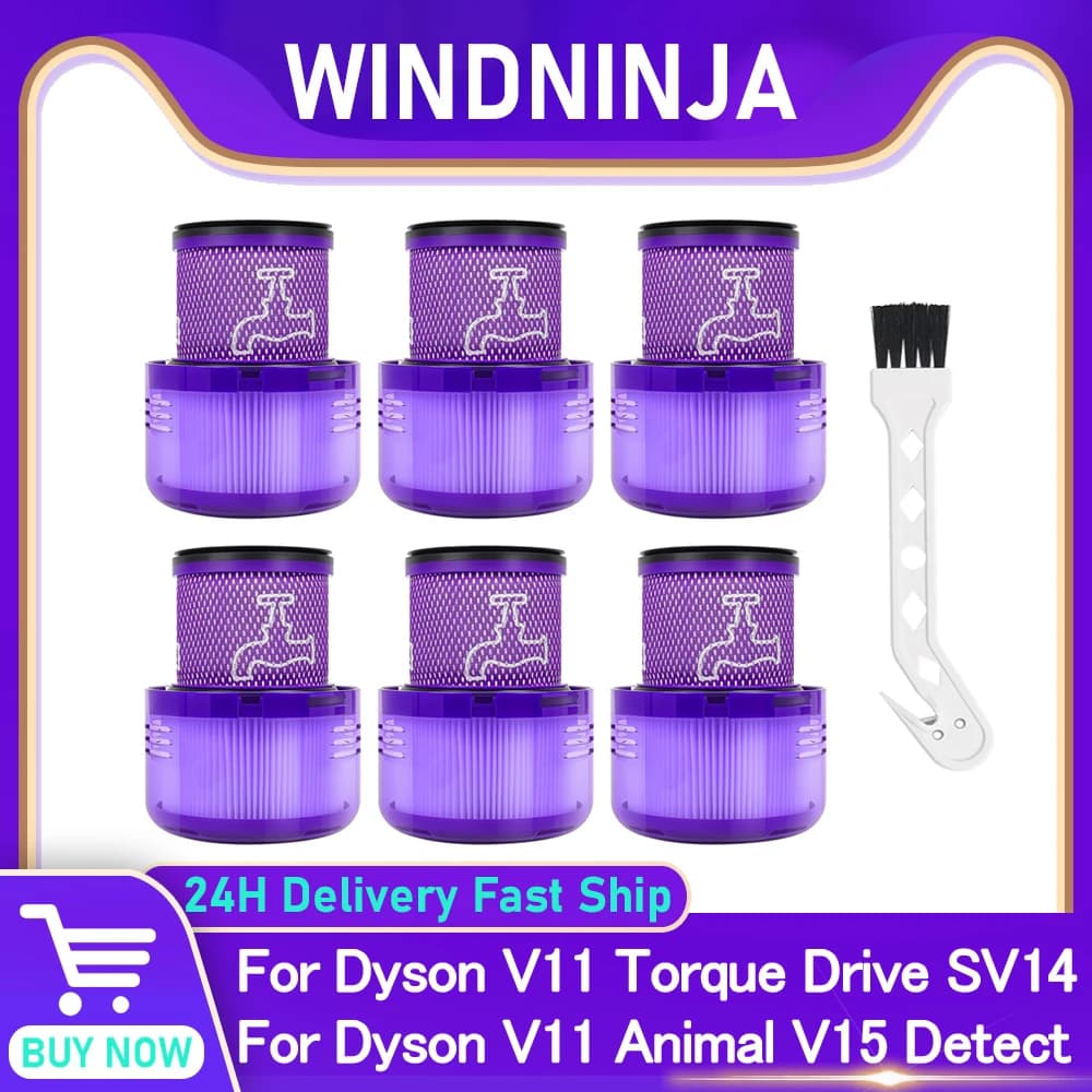 1-8PC Filtro con spazzola Per Dyson V11 Animale V11 Torque Drive V15 Rileva Aspirapolvere Pulizia Ciclone Filtro Posteriore Pezzo di Ricambio