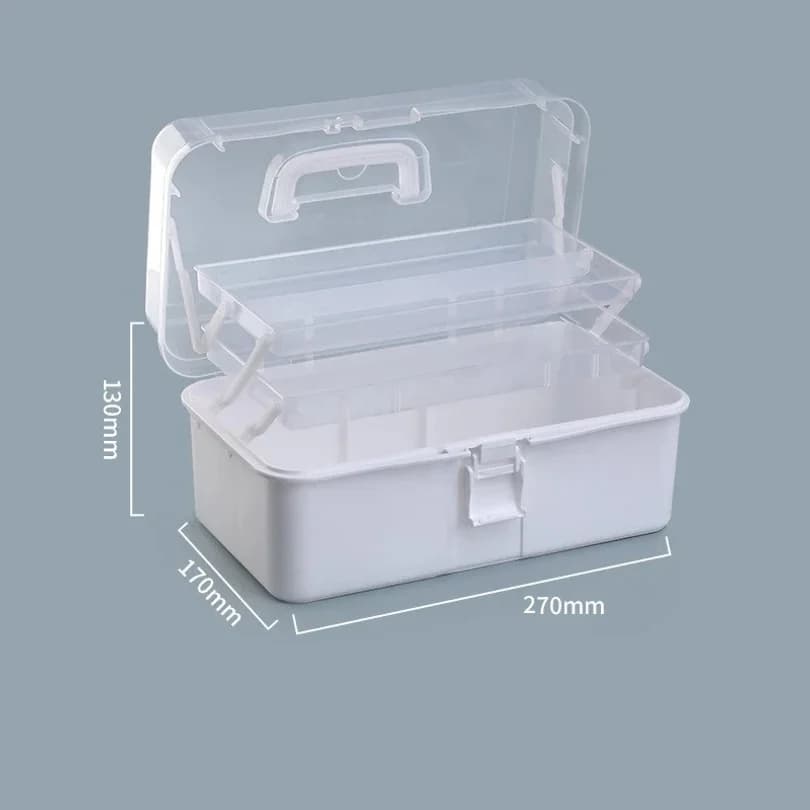 1 scatola portatile per cosmetici a 3 strati – Ideale per la casa e i viaggi. Perfetta per riporre: palette di ombretti, compatti in polvere.