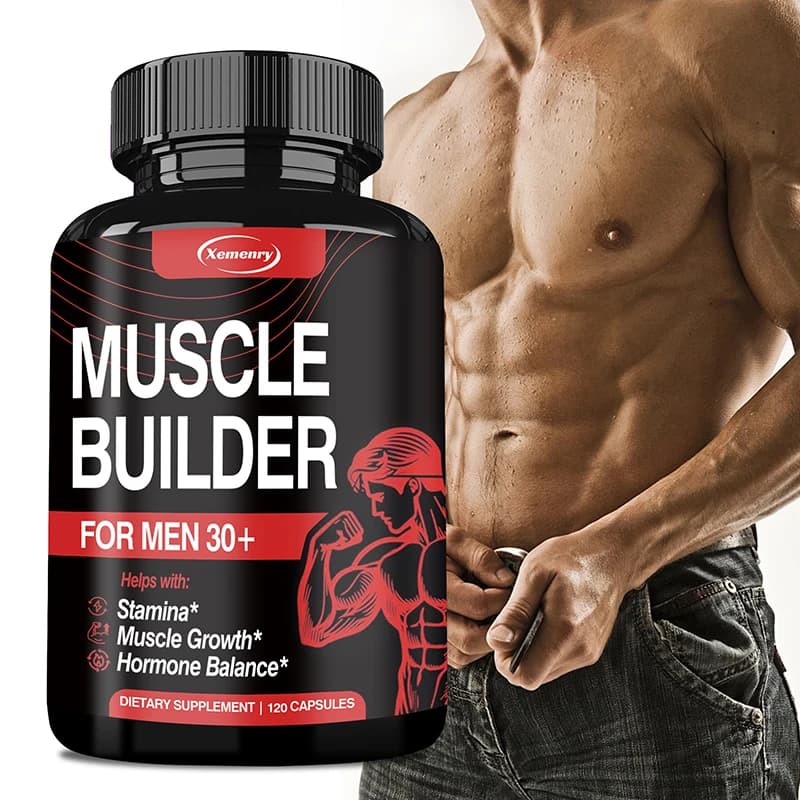 Muscle Builder for Men, Strength & Endurance, Promote Muscle Protein Synthesis, Supports Hormone Balance