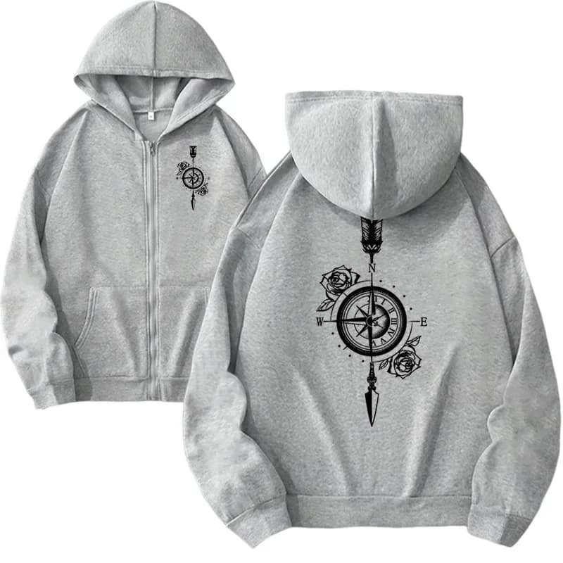 Casual Autumn Winter Women Zipper Cardigan Hooded Sweatshirt Printing Outfits Fashion Jogging Clothing Lady Versatile Sport Coat