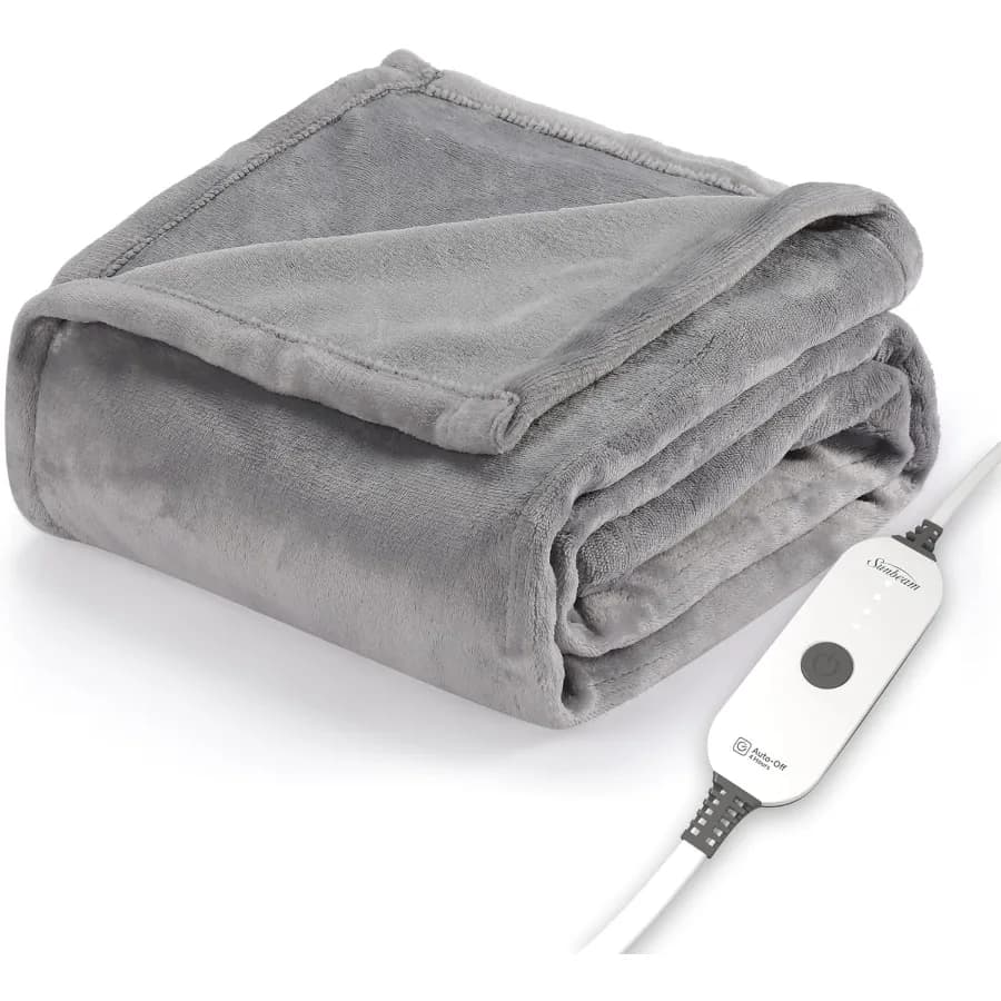 Coperta/coperta personale riscaldata Royal Posh Dove grigia, impostazioni di calore regolabili e accoglienti