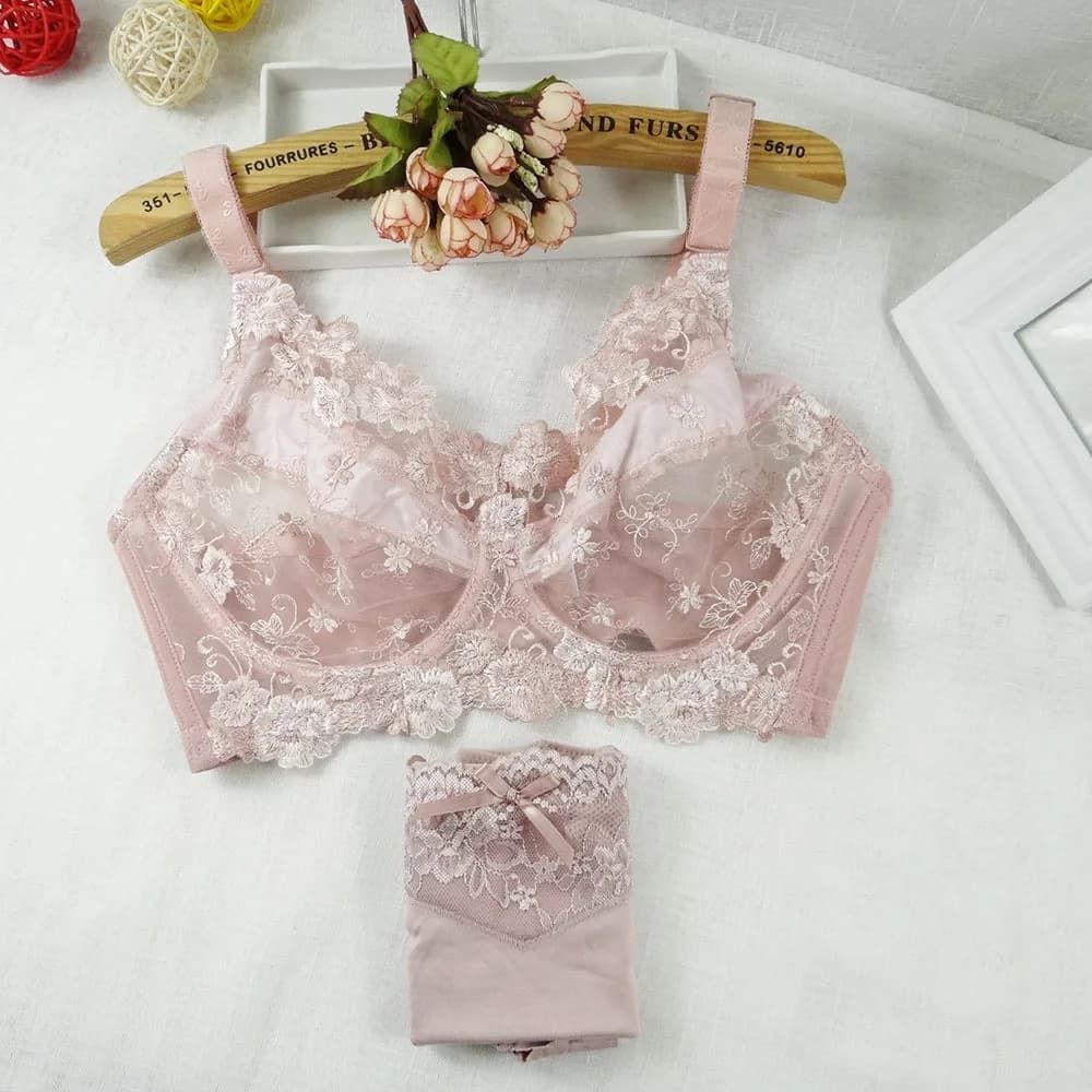 Set reggiseno e slip intimo Abbigliamento taglie forti Set da 2 pezzi Reggiseni reggiseno piccolo petto grande ultrasottile per donna ABCEFGH