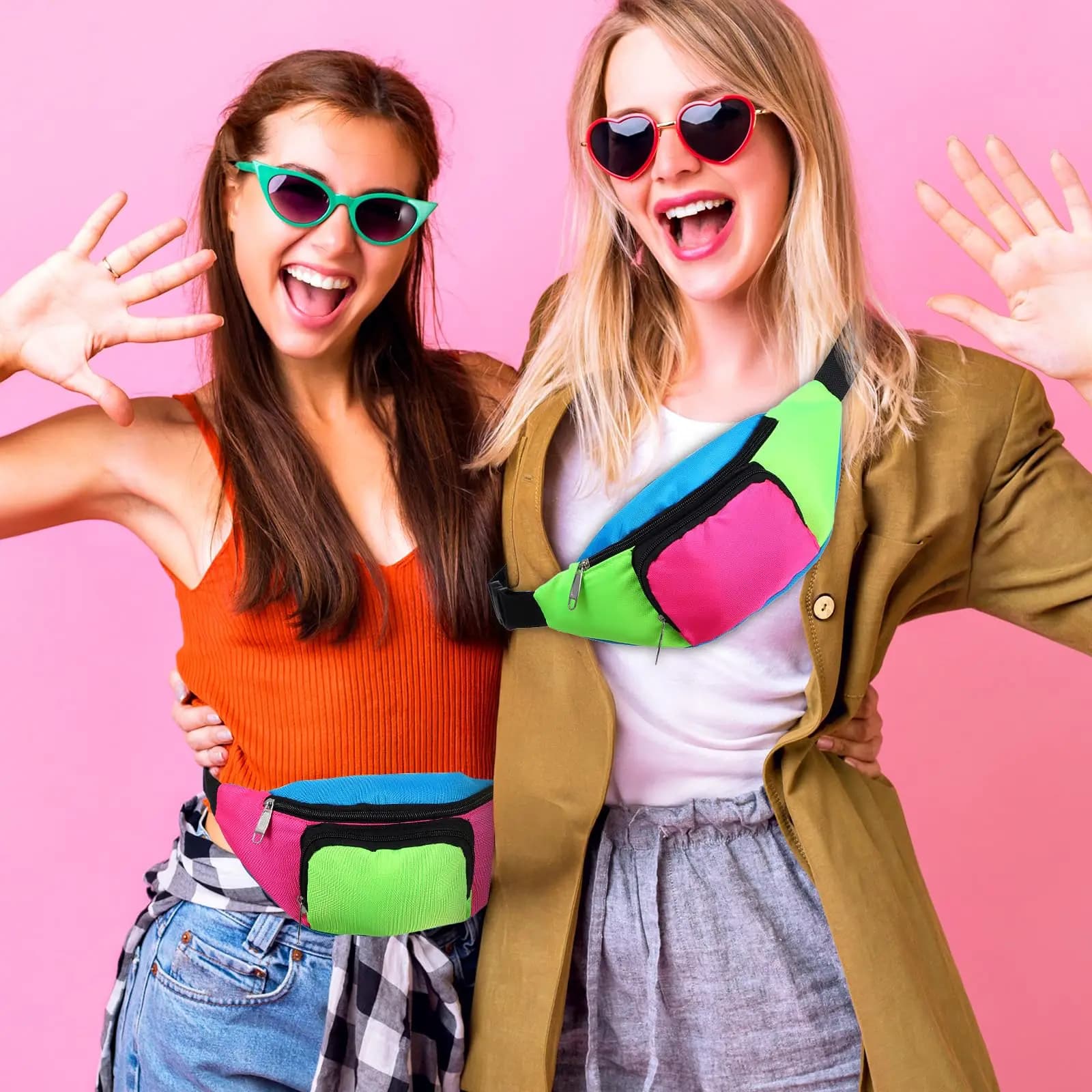 Marsupio Lucido Sportivo da Viaggio, Borsa a Tracolla alla Moda per Eventi Rave