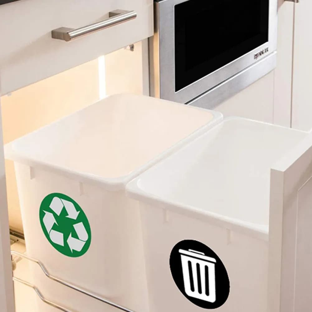 Stickers Garbage Classification Label Recycle Trash Bin Decal Reminding Plastic