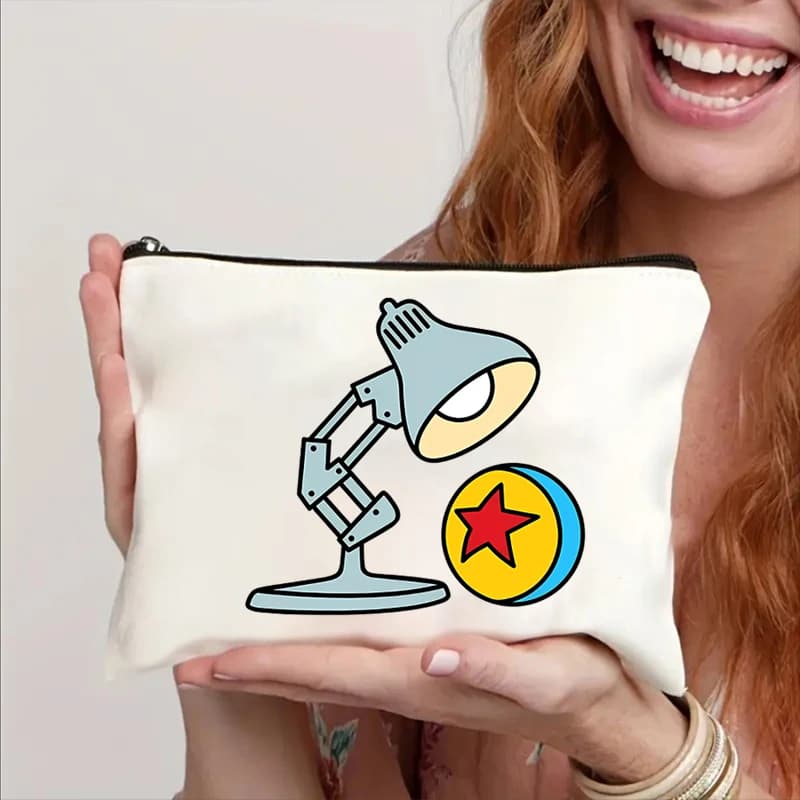 Lampada da tavolo Borsa per il trucco Borsa alla moda Portamonete Borsa in tela Borsa per cosmetici Borsa da toilette Profumo Auricolare Rossetto Portafoglio Astuccio