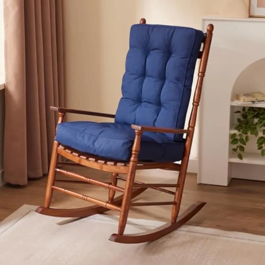 Cuscino per Sedia a Dondolo Impermeabile e Resistente allo Sbiadimento, Cuscini per Sedie da Patio, Imbottiture Trapuntate per Mobili a Dondolo 17x17 Pollici
