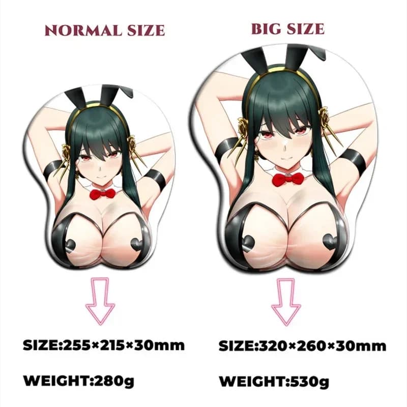 CosplayYor Forger Briar 3D Seno Mouse Morbido Silicone Grande Opaii Mousepad Con Poggiapolsi Scrivania Pad NM11
