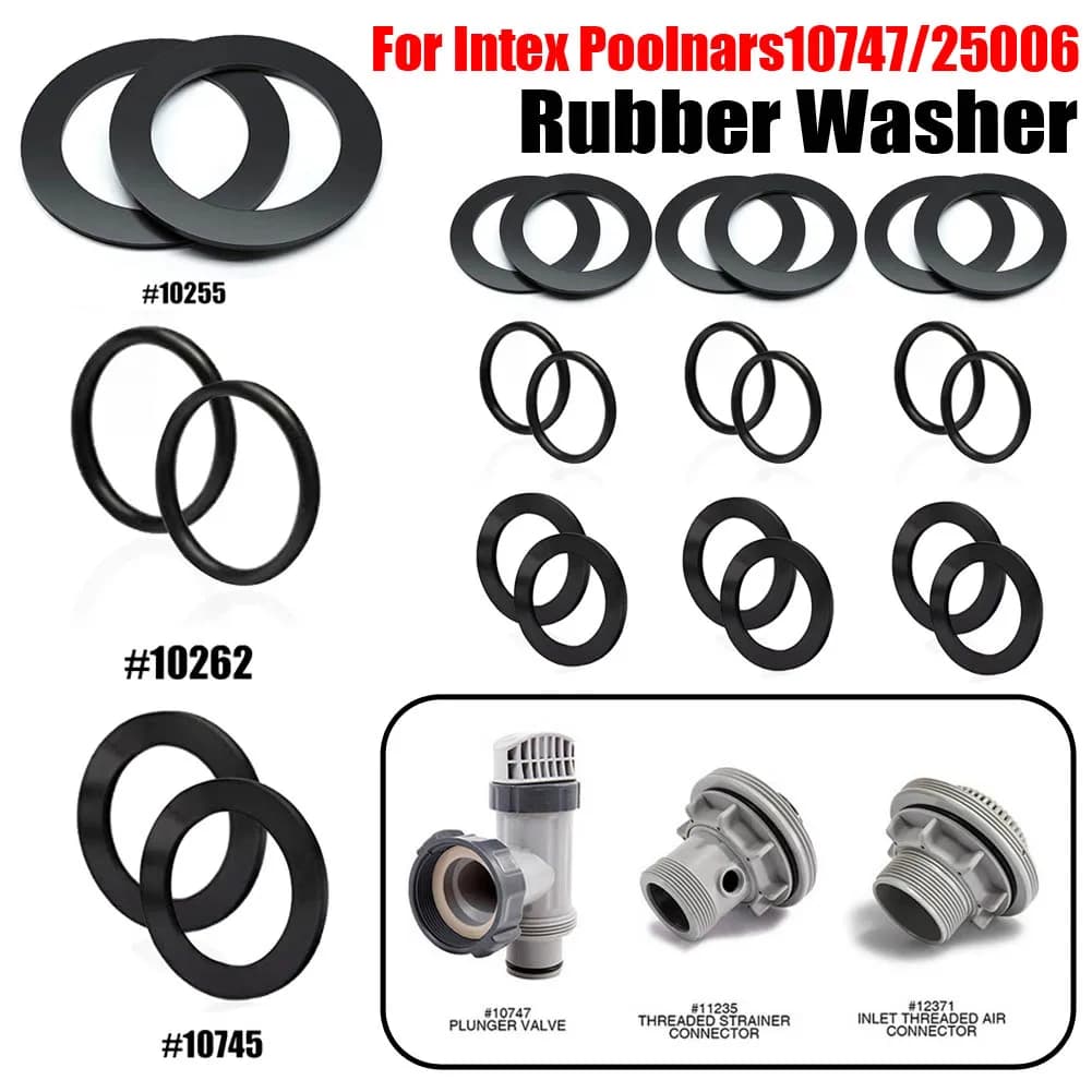 Rubber Washer O Ring Seal Rubber Gasket 10745 10262 10255 for Intex Poolnars10747/25006 Swimming Pool Equipment Parts