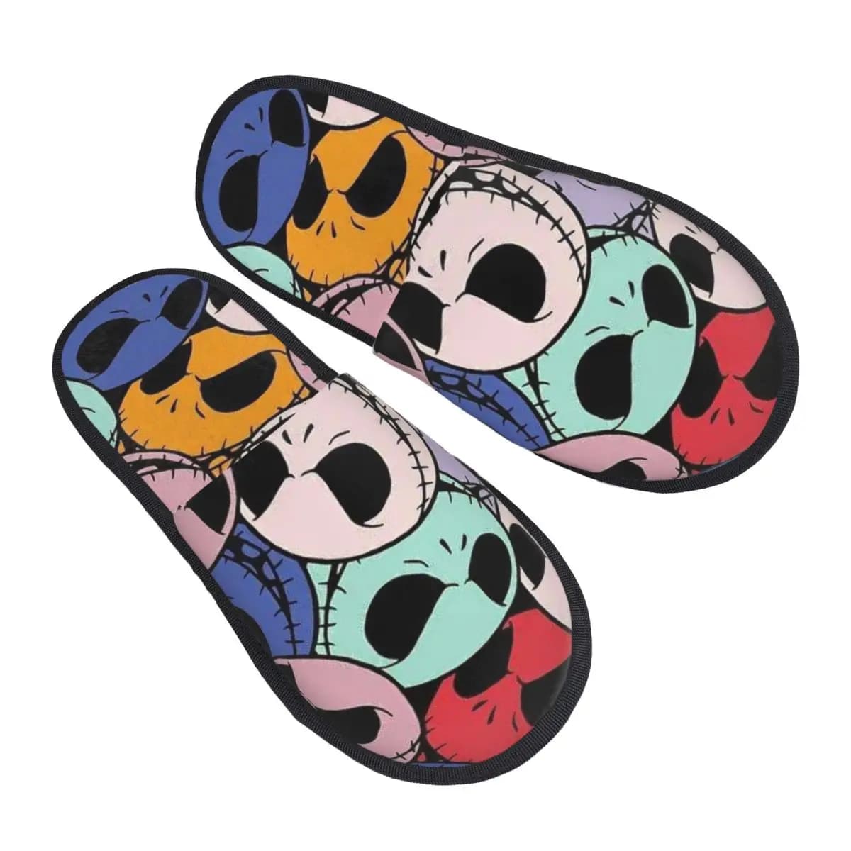 Jack Skellington Custom 4/5000 Soft Home Slippers Foam Memory in Various Colors for Women, Warm and Comfortable with Non-slip Sole