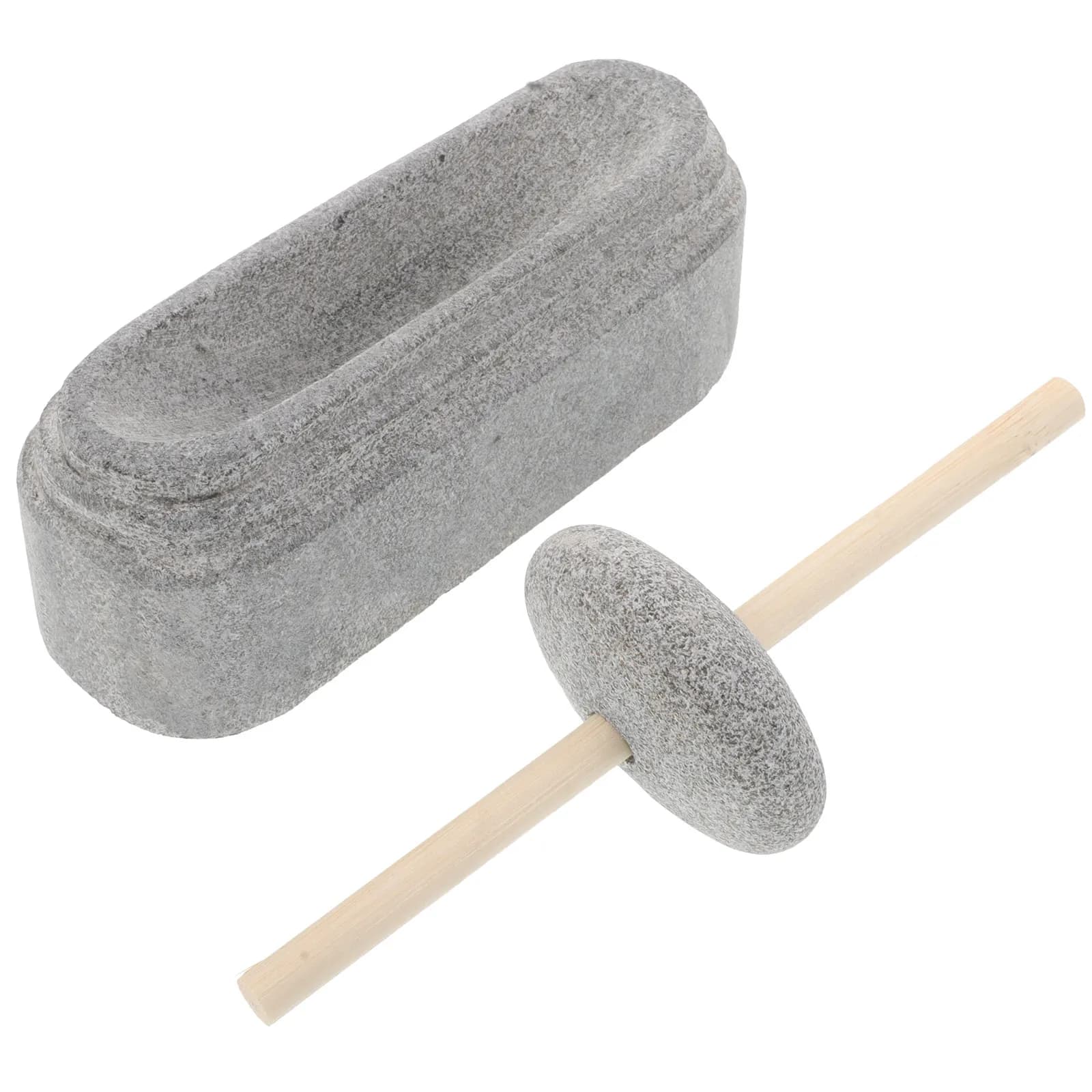 Maifan Stone Mortar and Pestle Set Manual Spice Herb Grinder for Kitchen Home Outdoor Use