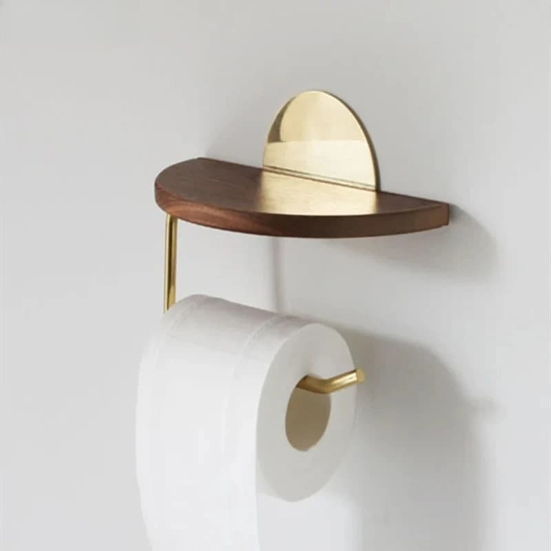 Portarotolo da parete in legno per carta igienica, porta salviette, porta fazzoletti, porta tovaglioli, portaoggetti a parete