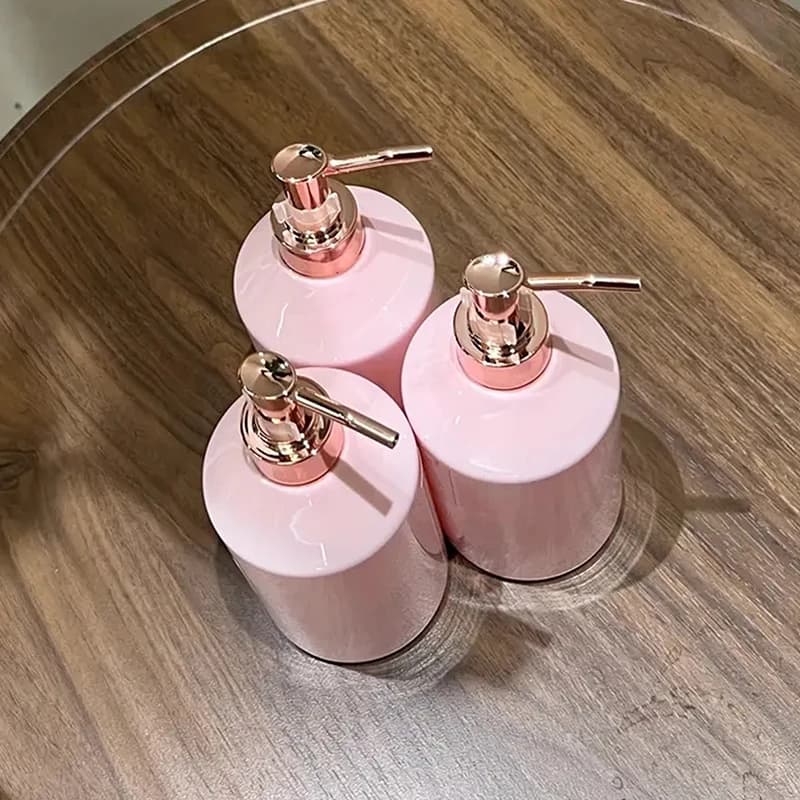 【WHB43】 Dispenser di sapone per decorazioni da bagno da 500 ml Shampoo balsamo ricaricabile Dispenser per il lavaggio del corpo Bottiglia Contenitore per liquidi da bagno