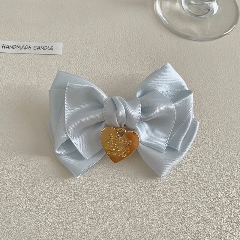 Hair clip accessory with blue bow style ballet sweet