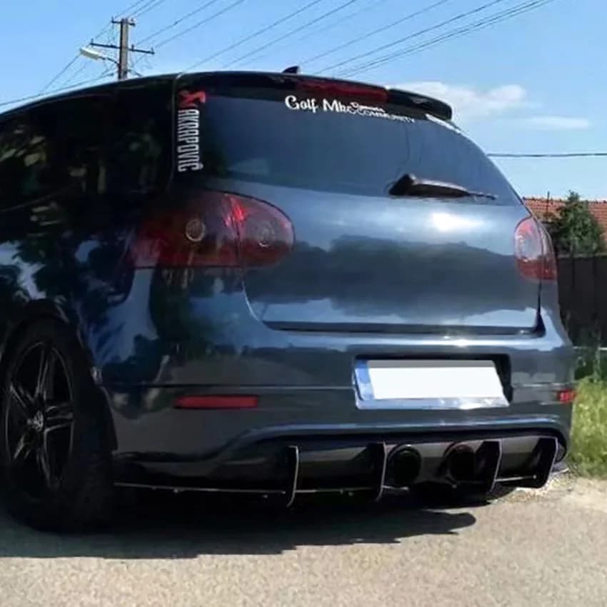 For VW Golf 5 MK5 R32 from 2005 to 2009 Black Body Kit Tuning Auto Rear bumper Rear Spoiler Rear Side Splitter Lip Canards