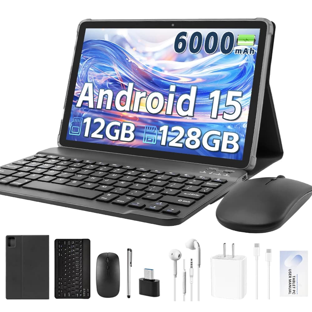 ANRY Tablet da 10.1 Pollici con 12GB RAM+128GB ROM, Helio G80, Batteria da 6000mAh, WiFi 6, Bluetooth 5.0, Doppia Fotocamera 5+13MP, Tablet PC per Gaming
