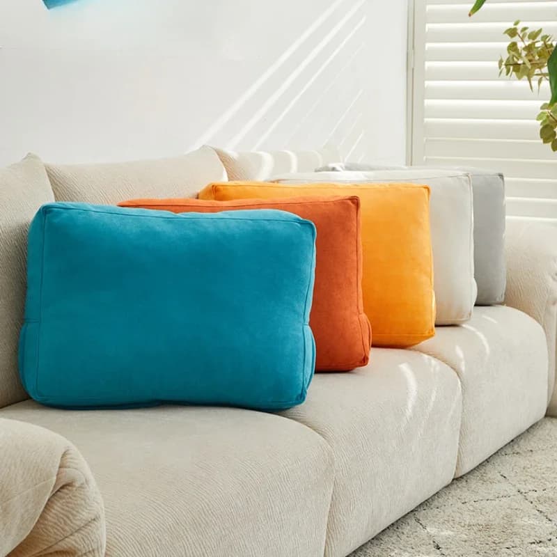 Fodera per cuscino per divano rettangolare lavabile morbida fodera per cuscino fodera per cuscino protettiva lombare tinta unita semplice per la decorazione della casa