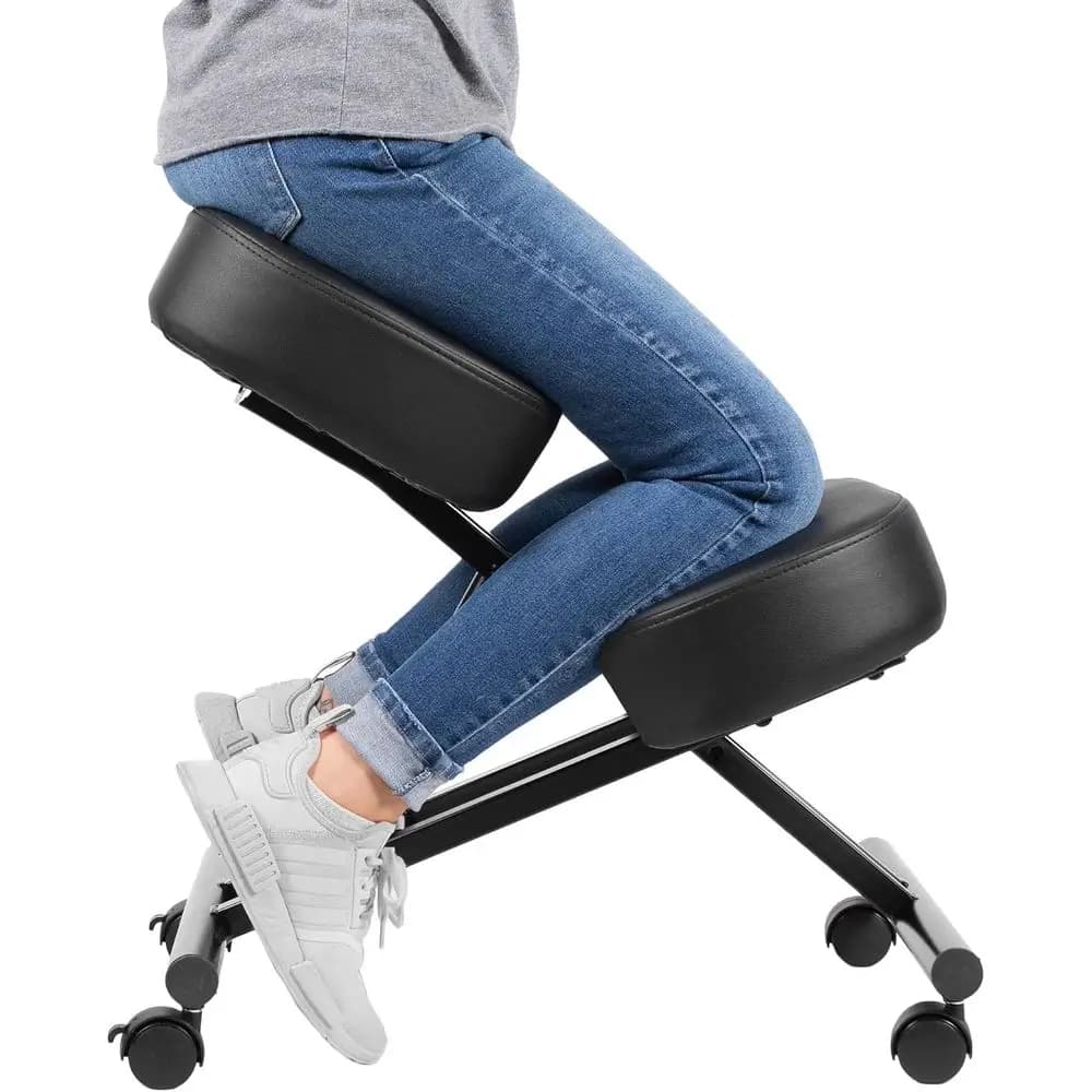 Sedia Ergonomica Inginocchiata: Seduta Regolabile per una Postura Migliorata con Cuscino in Schiuma - Per Ufficio e Casa