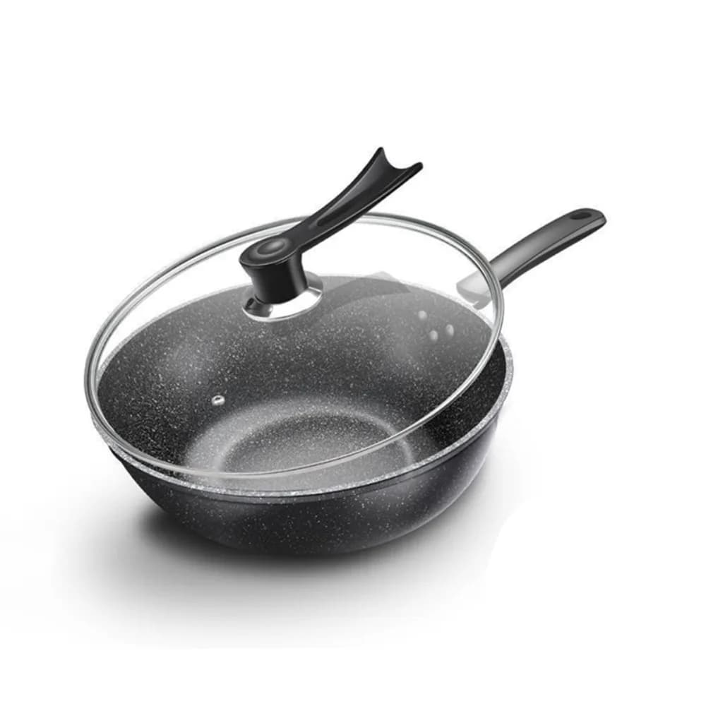 Multifunctional non-stick pan Universal flat bottom pan with Wok cover