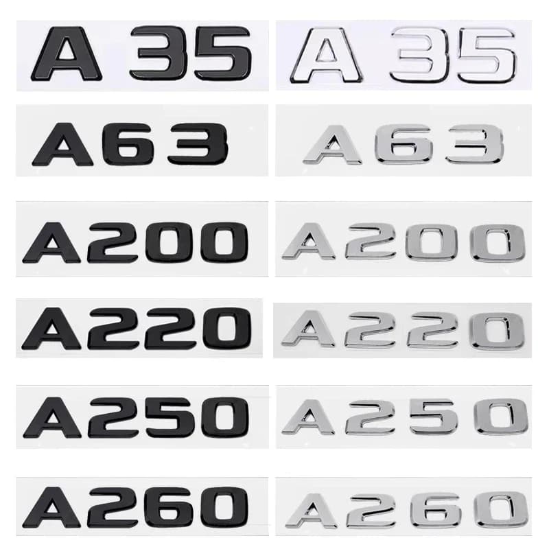 Bagagliaio di un'auto Lettere Logo Emblema Distintivo Decalcomanie Adesivo Per Mercedes Benz Classe A A35 A45 A200 A220 A250 A260 4Matic W169 W176 W177