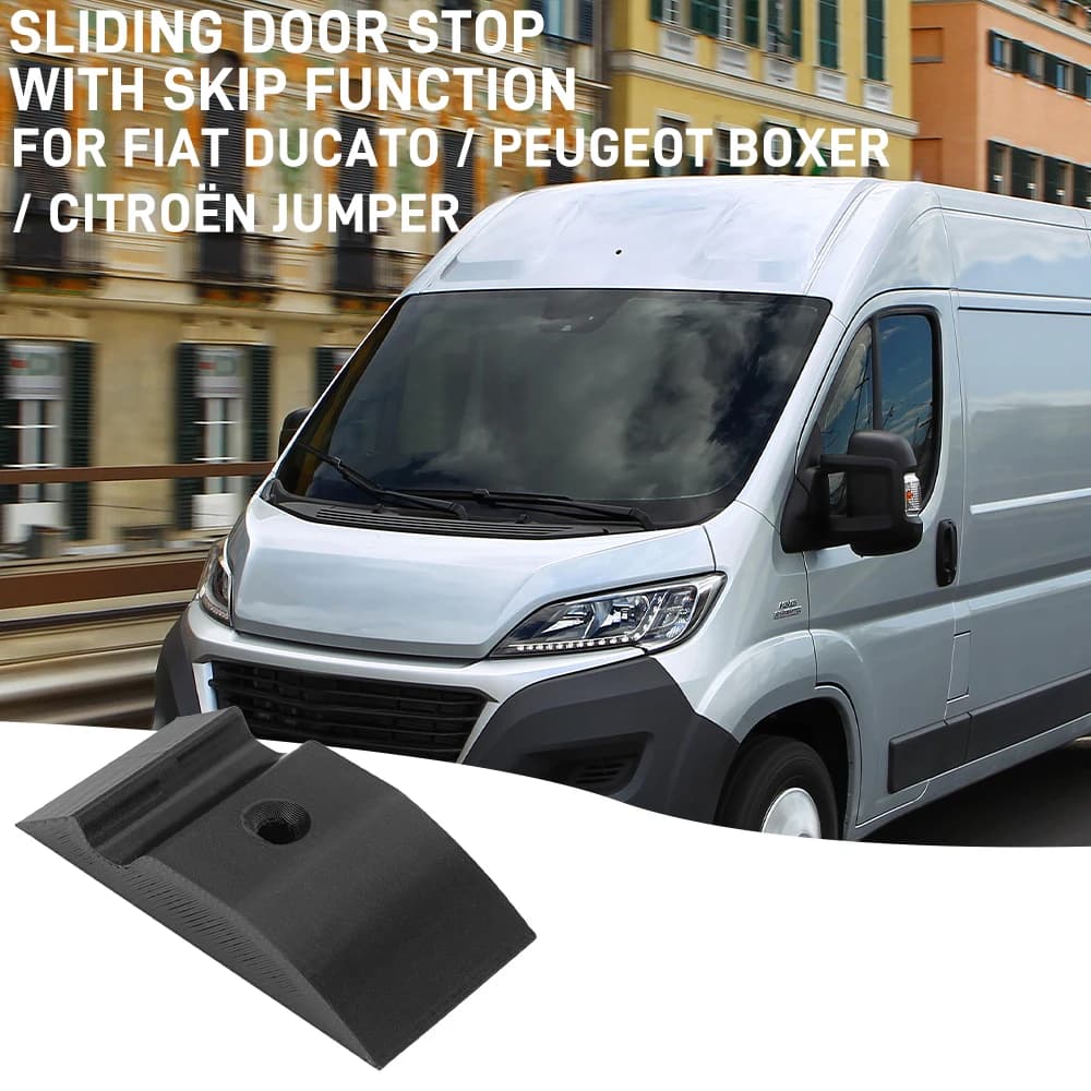 Fermaporta scorrevole 1/2 pezzi con funzione di salto per Ducato Boxer Jumper v. Fermaporta scorrevole leggero
