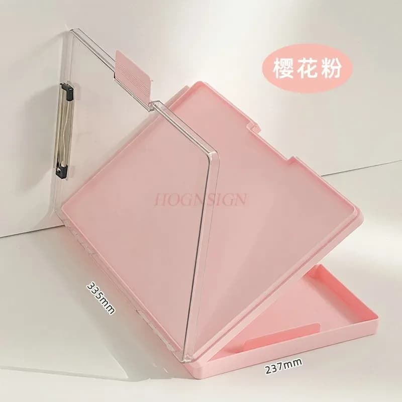 A4 multifunctional folder, student board clip, file box, writing pad storage box