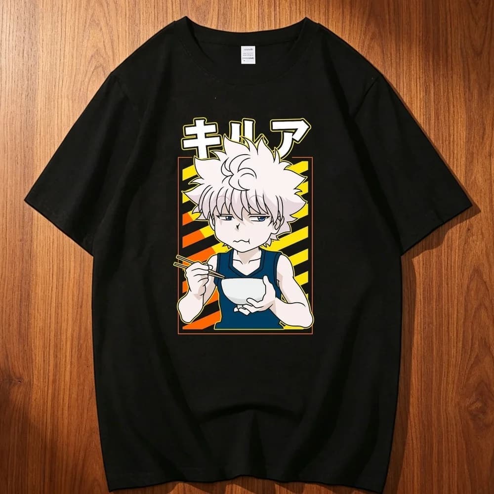 Hunter × Hunter cotton top tees men Breathable harajuku Vintage aesthetic Pop Culture Pastel t-shirt 2000s Y2k Pastel