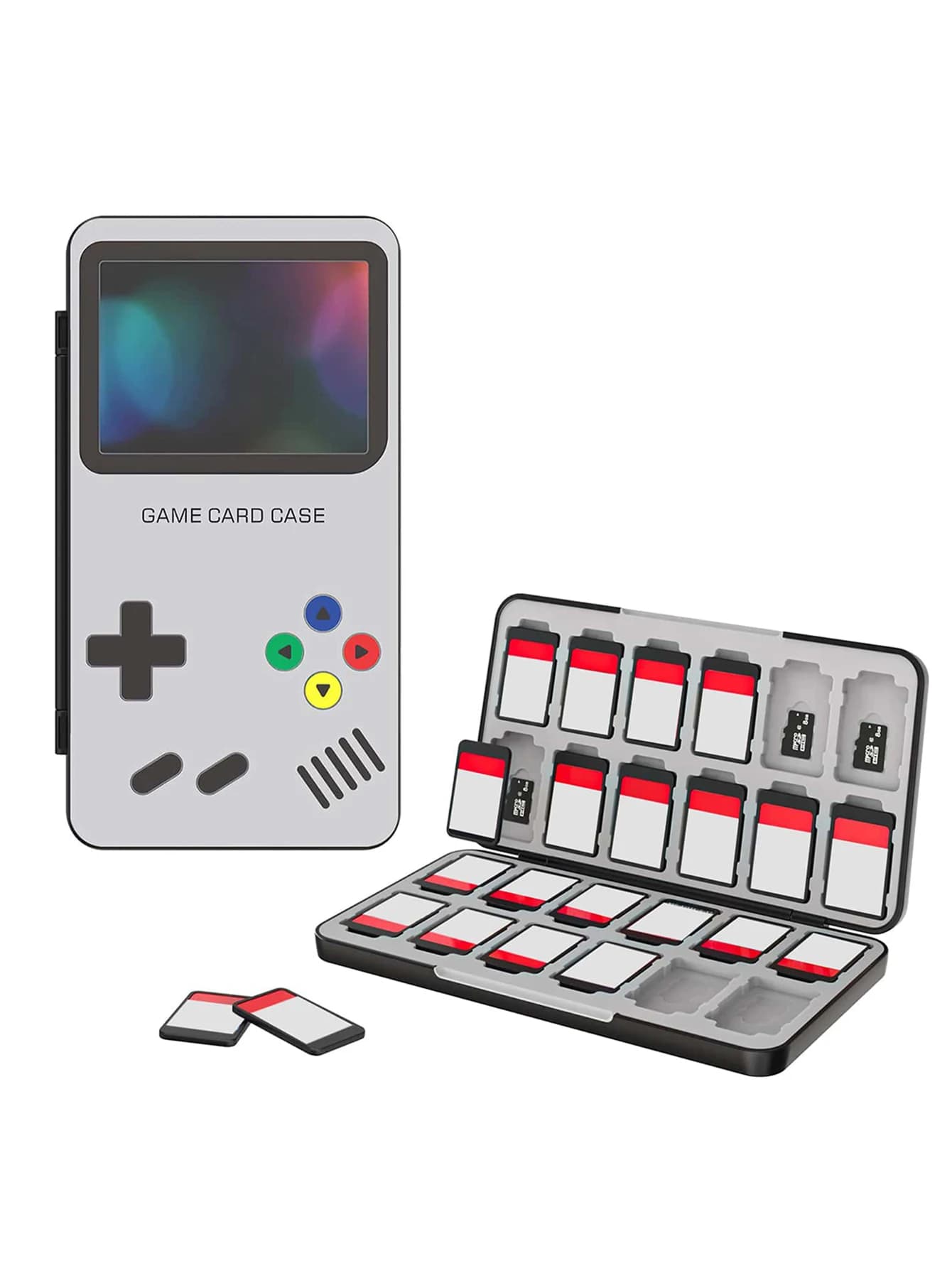 Adatto per custodie per schede di gioco Switch/Switch OLED/Switch Lite, custodia portatile per schede di gioco Switch, con 24 slot per schede di gioco.