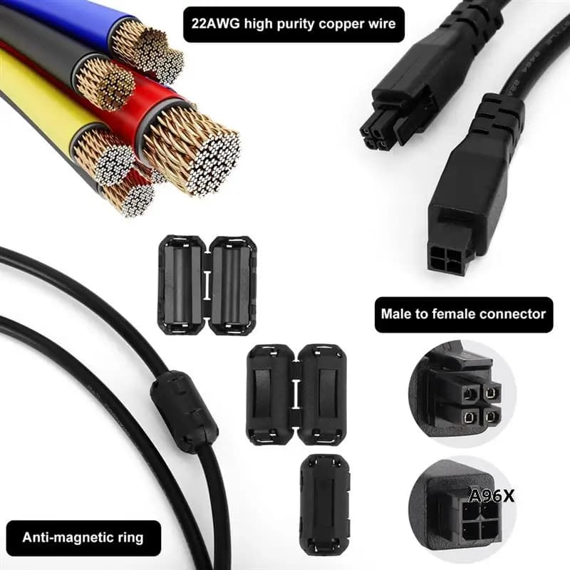 1.5m 4-pin cable with magnetic ring for 3D printer accessories Bambulab A1/A1mini