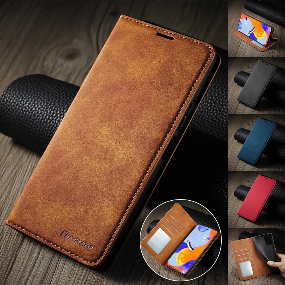 Custodia in pelle per Xiaomi Redmi 12C 11 10C 10A 9T 9A 9 Prime 9C NFC Flip Cover Xiaomi 12T 11T Mi 11 10T Lite Pro Poco X5 X4