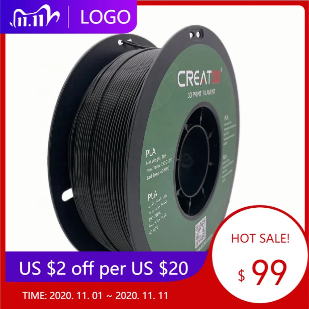 Filamenti per Stampanti 3D FDM STLFCREAT3D, PLA 1.75MM 1KG/ROTOLO, Alta Resistenza e Durezza, Pronti per la Spedizione