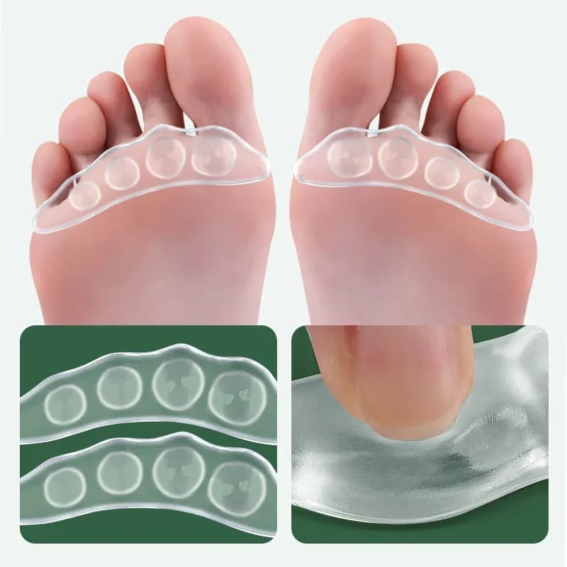 GEL Forefoot Non-slip Pads Women Sandals Shoes Insole Comfort Silicone Insoles for Feet Shock Absorption Shoe Pad Foot Care