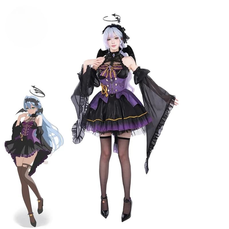 Gioco Honkai Star Rail Fanart Robin Costume Cosplay Idol Cantante Penacony Robin 2025 Halloween Viola Abito da donna